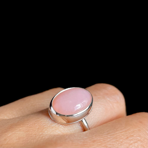 大粒！ピンクオパールリング サイズ11.5号 silver950〈送料無料〉SR