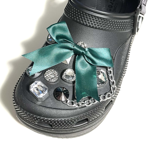 crocs Siren Metallic Bow Clog Silver Metallic （クロックス
