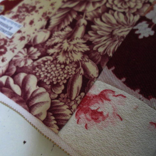 フランス アンティークファブリック リボン ローズ 繊細な柄 100年以上