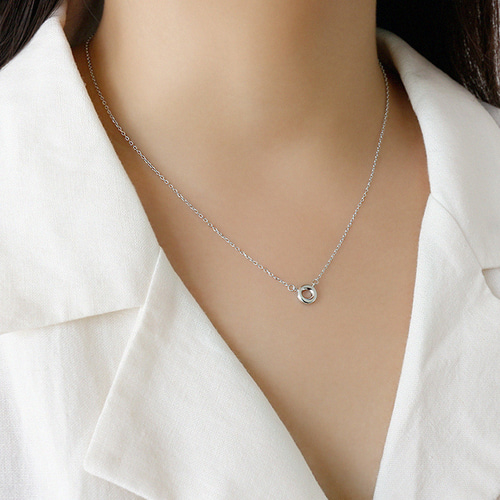 ミニサークル シルバー925 ネックレス 小ぶり ネックレス