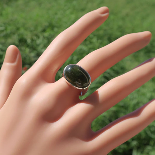 K10ベスビアナイトリング ベスビアナイト（アイドクレース）リング 大粒 14.30ct 一点物