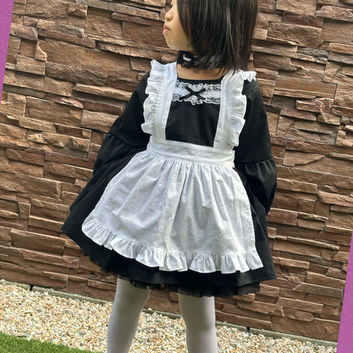 メイドエプロン チョーカー 2点セット 100〜120サイズ ハロウィン