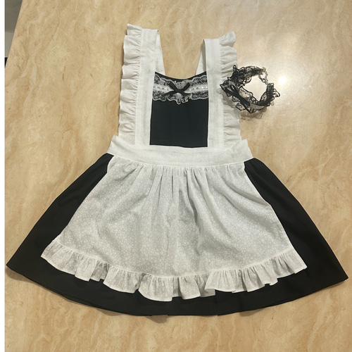 メイドエプロン チョーカー 2点セット 100〜120サイズ ハロウィン