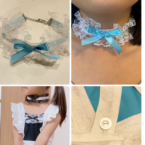 メイドエプロン チョーカー 2点セット 100〜120サイズ ハロウィン