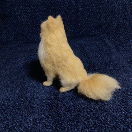 羊毛フェルト ポメラニアン 座り犬 いぬ ハンドメイド イヌ 羊毛