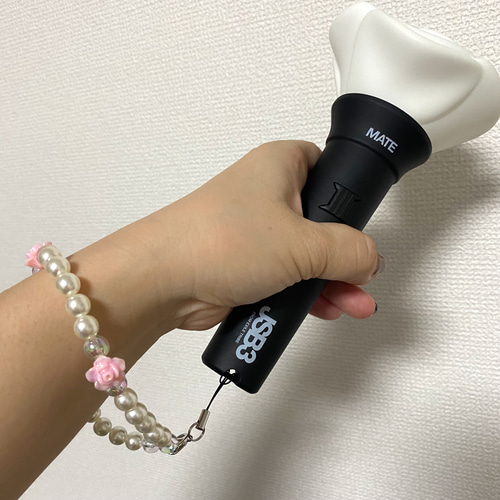 推しカラー♡ペンライト ストラップ 薔薇 濃いピンク その他