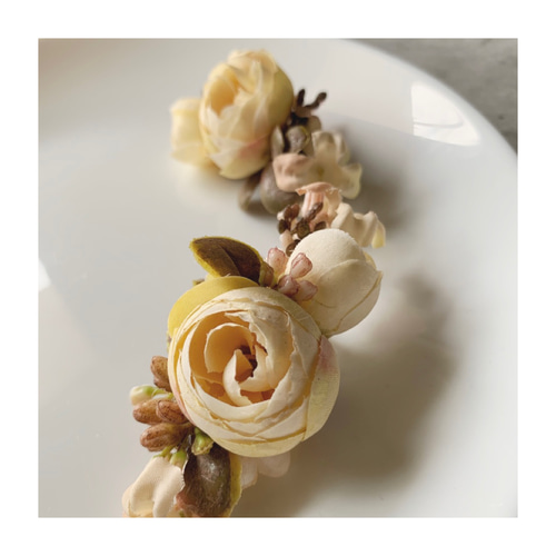 洋風クリップ特集】 アーティフィシャルフラワー 造花 髪飾り 子ども