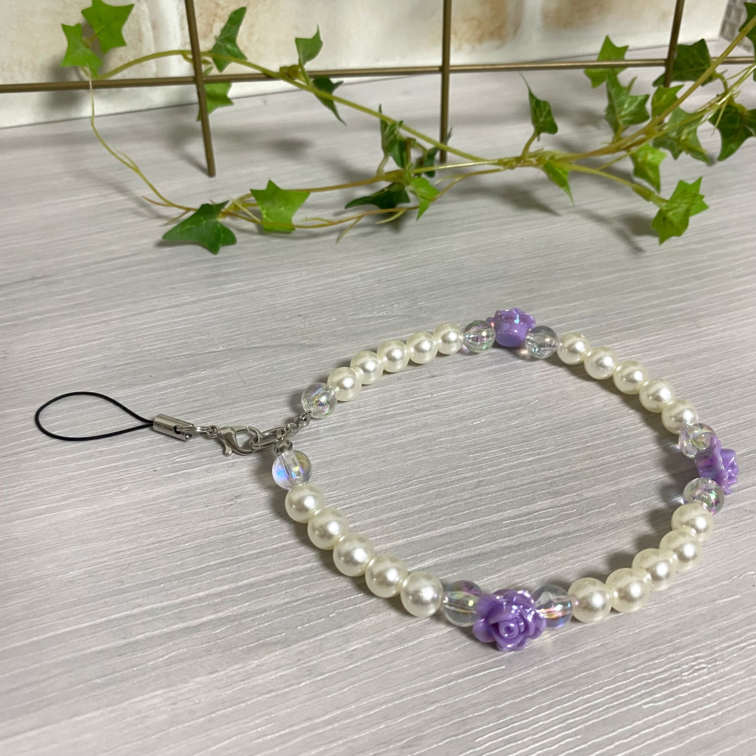 推しカラー♡ペンライト ストラップ 薔薇 パープル その他