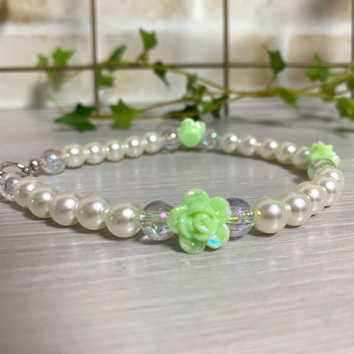 推しカラー♡ペンライト ストラップ 薔薇 グリーン その他