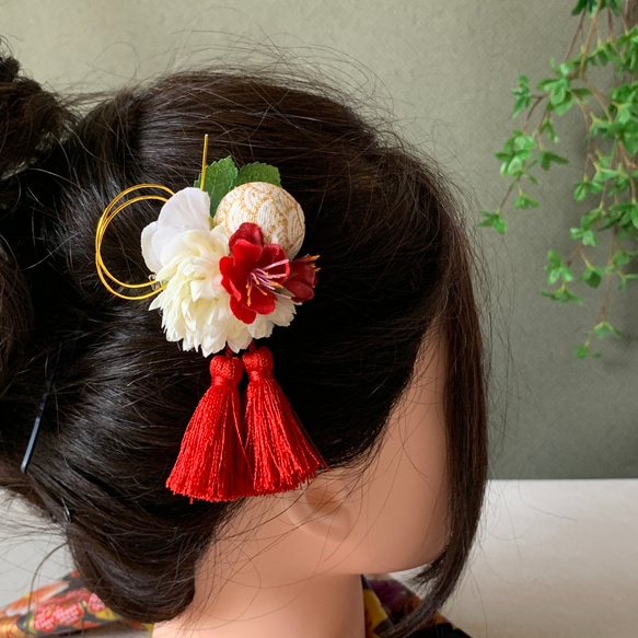 【和風クリップ特集】　アーティフィシャルフラワー　造花　髪飾り　ヘアアクセサリー　七五三　発表会　パーティー 14枚目の画像