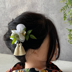 【和風クリップ特集】　アーティフィシャルフラワー　造花　髪飾り　ヘアアクセサリー　七五三　発表会　パーティー 15枚目の画像