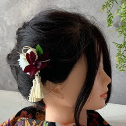 【和風クリップ特集】　アーティフィシャルフラワー　造花　髪飾り　ヘアアクセサリー　七五三　発表会　パーティー 16枚目の画像