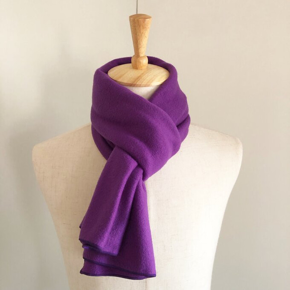 手芸の旦那】ロイヤルパープルカラー フリース マフラー ストール