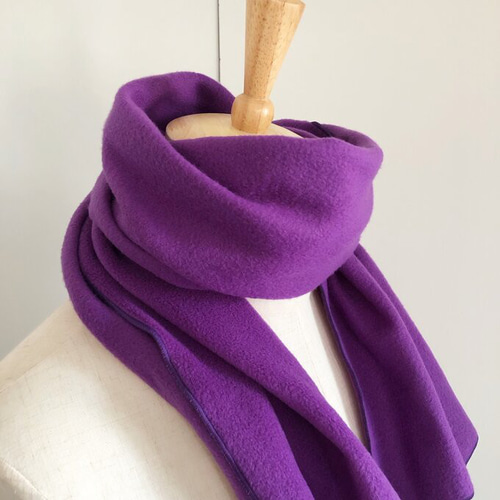 手芸の旦那】ロイヤルパープルカラー フリース マフラー ストール