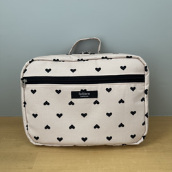 【ハルオーダーページ】おむつポーチ　ハートキルティング ハート キルティング ポーチ 化粧 キルトおむつストッカー バッグ