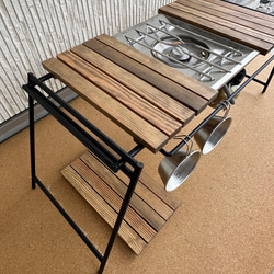 フラットバーナ－テーブルアイアンigtテーブル エボニー色 3枚目の画像