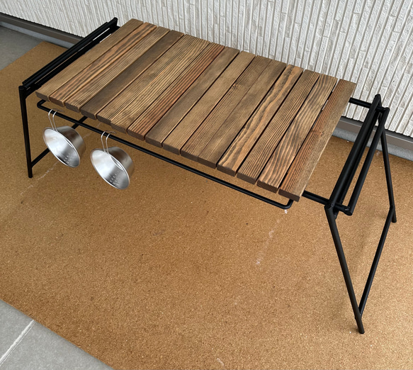 フラットバーナ－テーブルアイアンigtテーブル エボニー色 10枚目の画像