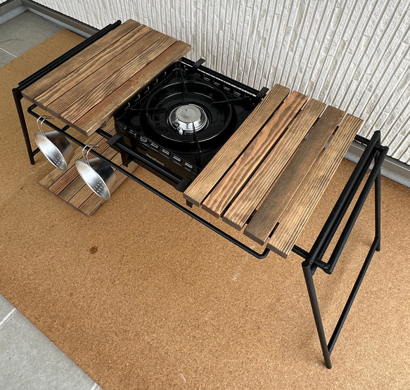 フラットバーナ－テーブルアイアンigtテーブル エボニー色 9枚目の画像