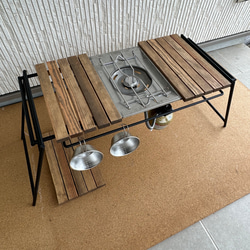 フラットバーナ－テーブルアイアンigtテーブル エボニー色 1枚目の画像