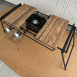 フラットバーナ－テーブルアイアンigtテーブル エボニー色 5枚目の画像