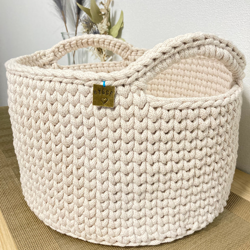 折りたたみ 収納ボックス バスケット かご 手編み ハンドメイド