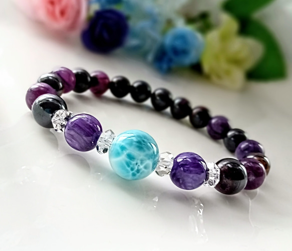 SALE✿美麗(特ランク特極上品)12㍉濃い波紋模様入りラリマー