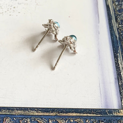 亀の甲羅には青空がある　片耳ブルートパーズと亀のピアス 10枚目の画像