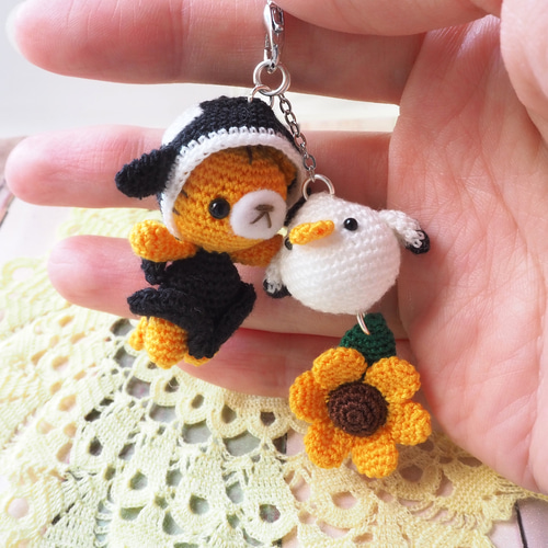 受注生産】シャチ 着ぐるみ あみぐるみ ストラップ【選べる動物