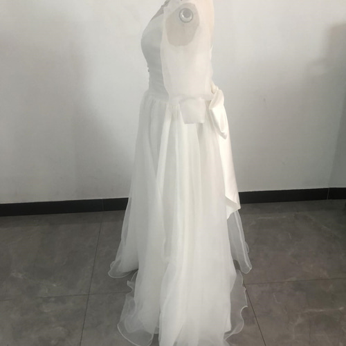 ヘップバーン風 クラシカル ロングドレス パーティードレス