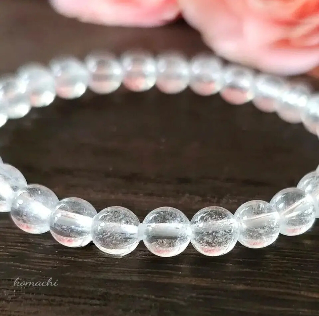 本来の自分を取り戻す！6㎜ ニルヴァーナクォーツ ヒマラヤ産 アイスクリスタル ブレスレット クリスタル / 水晶