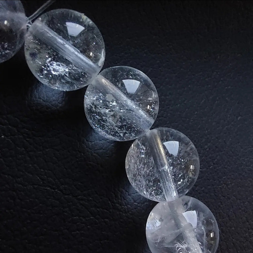 美品 ブレスレット 水晶 クリスタル 水晶回紋珠12mm 付き オール水晶デザインブレスレット キラキラが