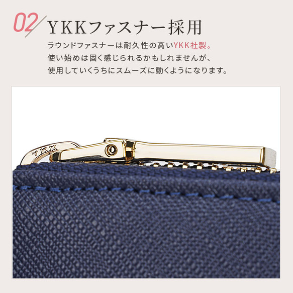 長財布 レディース 大容量 じゃばら 本革 ギャルソン型小銭入れ YKK カード24枚 磁気防止 スキミング 無地 6枚目の画像