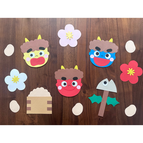 【送料無料/即納】  節分 2月壁面飾り せつぶん 幼稚園 保育園 保育教材 鬼 豆まき 手帳・カレンダー