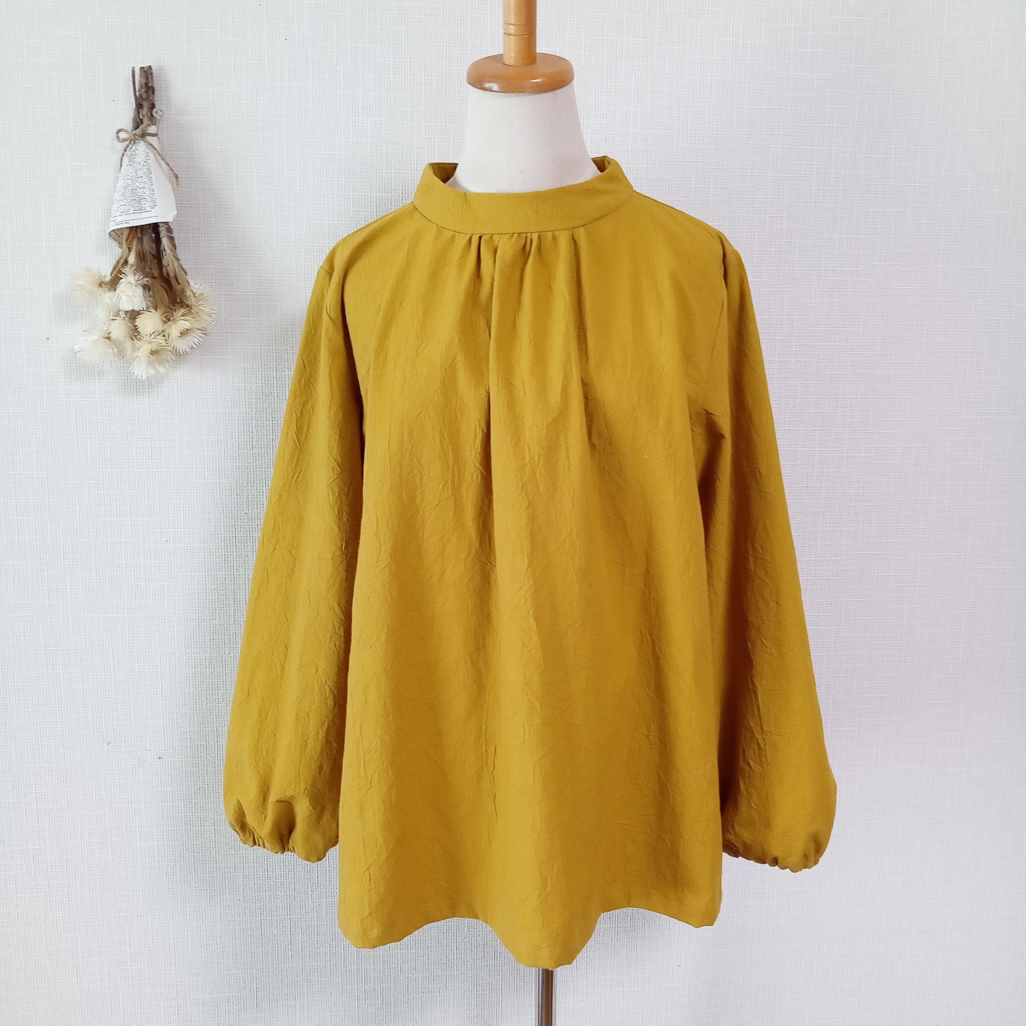 シフォンボリュームブラウス 【新品タグ付き】セージグリーン