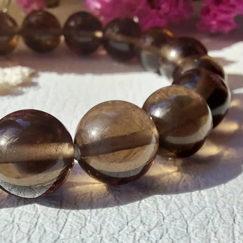 9㎜ 透き通るチンターマニストーン 鑑別取得品と同じ ブレスレット 福