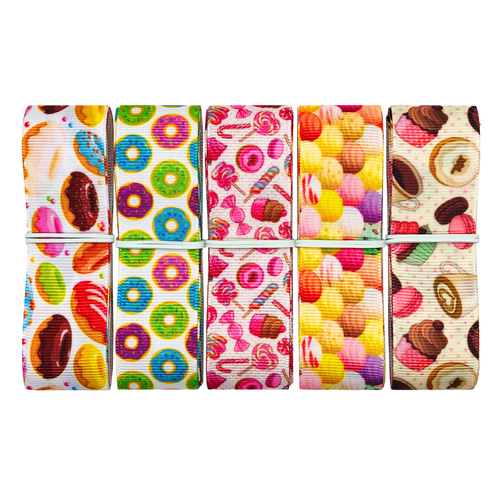 クリスマスリボン 5個セット ヘッズ クリスマスフルリールクリップ付