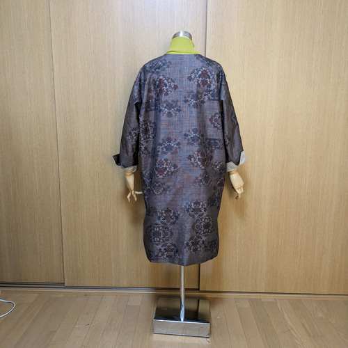 SOLD 着物リメイク リバーシブルコート 大島紬FREE SIZE コート SOLD 着物リメイク リバーシブルコート 大島紬FREE SIZE コート