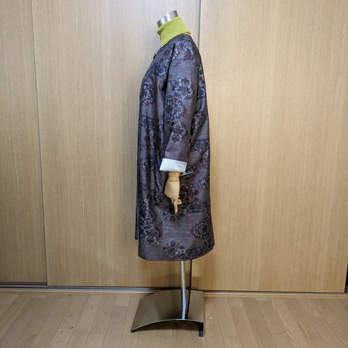 SOLD 着物リメイク リバーシブルコート 大島紬FREE SIZE コート SOLD 着物リメイク リバーシブルコート 大島紬FREE SIZE コート