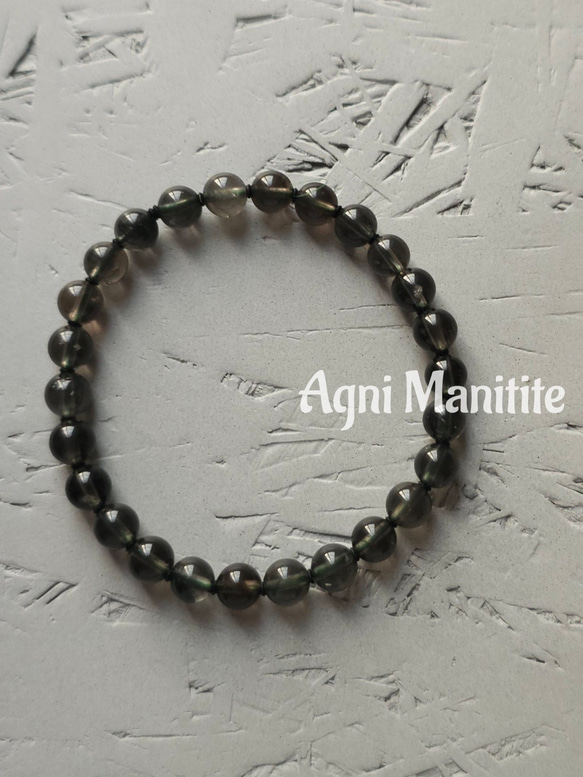 6㎜ アグニマニタイトブレスレット Agni Manitite インドネシア産 2枚目の画像