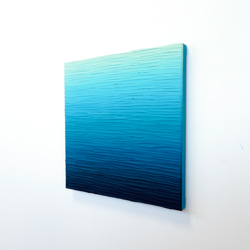 人気シリーズ】オーダーメイド 絵画 青 抽象的 グラデーション（M-#51