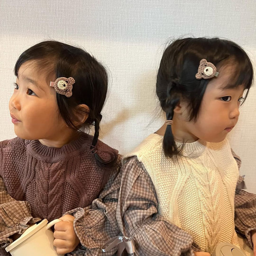 ⭐️New⭐️//【オーダー♡すいかくま】ヘアクリップ ヘアピン