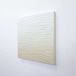 【寂靜的海】藝術-白色抽象原創繪畫牆飾（M-#59） 第8張的照片