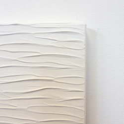 【寂靜的海】藝術-白色抽象原創繪畫牆飾（M-#59） 第9張的照片