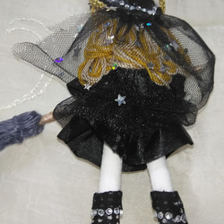 『チビ魔女さん』ハロウィン　オーナメント　魔法のほうき　オシャレ　プレゼント　創作人形　バックチャーム 9枚目の画像