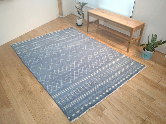 試用活動】舒適的有機地毯，四季皆宜的手工編織地毯，享受四個季節，191x137cm BD890G 第3張的照片