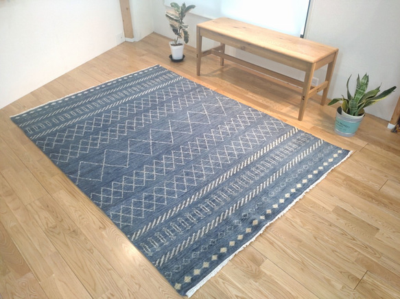 試用活動】舒適的有機地毯，四季皆宜的手工編織地毯，享受四個季節，191x137cm BD890G 第2張的照片