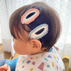 透かし編みドイリーヘアピン 1枚目の画像