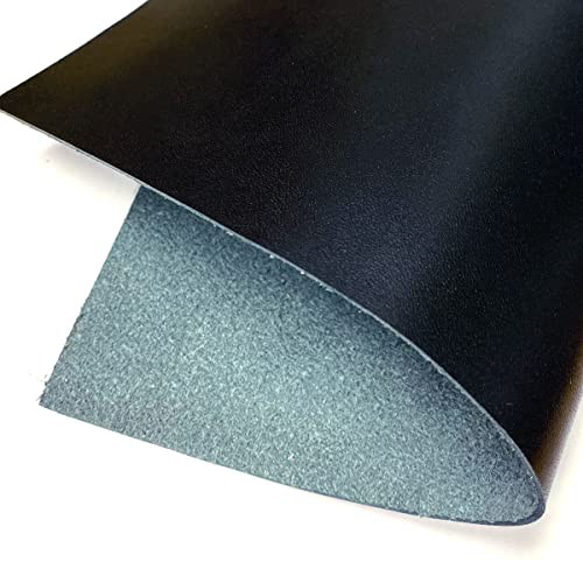 A3サイズ　Ｂ級　カットレザー　ヌメ革　ブラック　3㎜　本革　クラフト素材 5枚目の画像