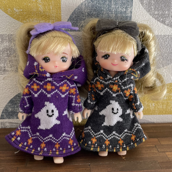 M2330ミキちゃんマキちゃん ハンドメイド 服 ハロウィン おばけ