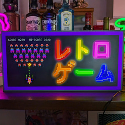 ゲームセンター ゲーセン 昭和レトロ ミニチュア 看板 置物 雑貨 ライトBOX GAME レトロゲーム ゲームセンター ゲームルーム 昭和レトロ
